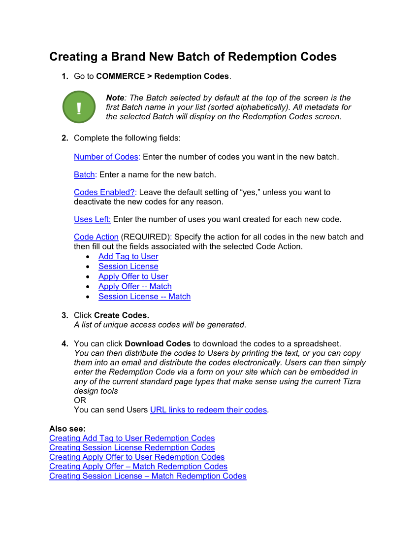 Promoting Content with Redemption Codes page 32
