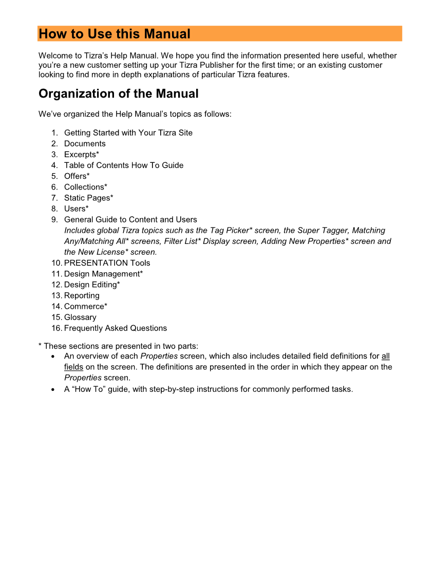 Tizra Help Manual page 2